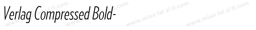 Verlag Compressed Bold字体转换